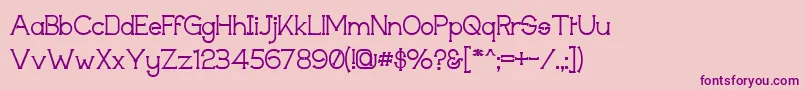 Techigm Font – Purple Fonts on Pink Background