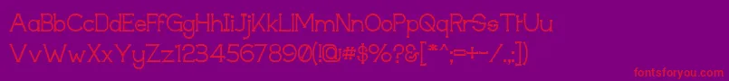 Шрифт Techigm – красные шрифты на фиолетовом фоне