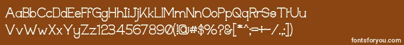Techigm Font – White Fonts on Brown Background
