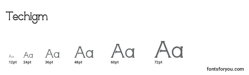 Techigm Font Sizes