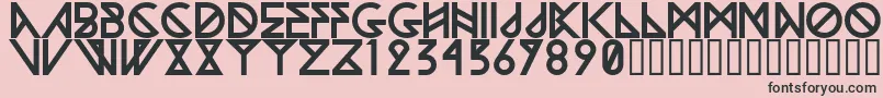 WoodwarriorRegular Font – Black Fonts on Pink Background