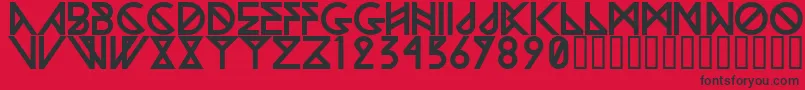 WoodwarriorRegular Font – Black Fonts on Red Background