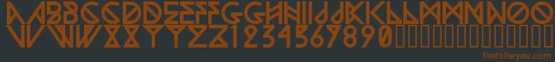 WoodwarriorRegular Font – Brown Fonts on Black Background