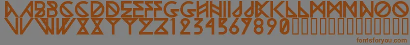 WoodwarriorRegular Font – Brown Fonts on Gray Background