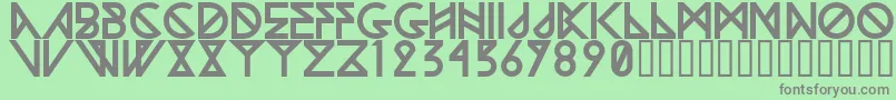 WoodwarriorRegular Font – Gray Fonts on Green Background