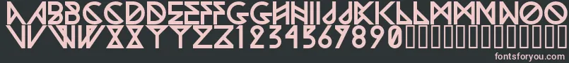WoodwarriorRegular Font – Pink Fonts on Black Background
