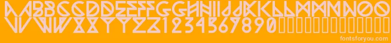 WoodwarriorRegular Font – Pink Fonts on Orange Background