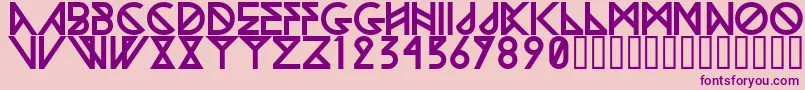 WoodwarriorRegular Font – Purple Fonts on Pink Background