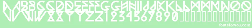 WoodwarriorRegular Font – White Fonts on Green Background