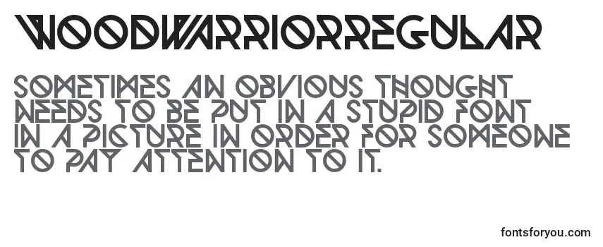 Review of the WoodwarriorRegular Font