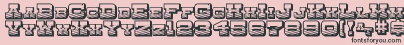 Шрифт DryGoodsEmporiumSmcJl – чёрные шрифты на розовом фоне