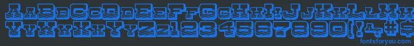 DryGoodsEmporiumSmcJl Font – Blue Fonts on Black Background