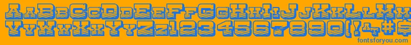 DryGoodsEmporiumSmcJl Font – Blue Fonts on Orange Background