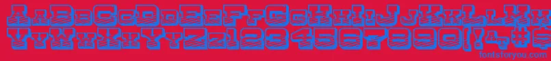 DryGoodsEmporiumSmcJl Font – Blue Fonts on Red Background