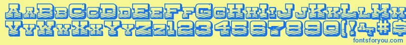 DryGoodsEmporiumSmcJl Font – Blue Fonts on Yellow Background