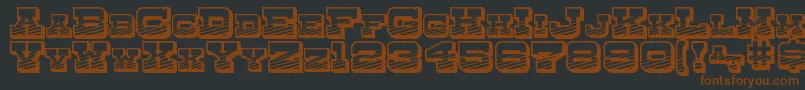 Шрифт DryGoodsEmporiumSmcJl – коричневые шрифты на чёрном фоне