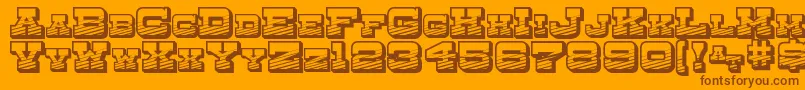 DryGoodsEmporiumSmcJl Font – Brown Fonts on Orange Background