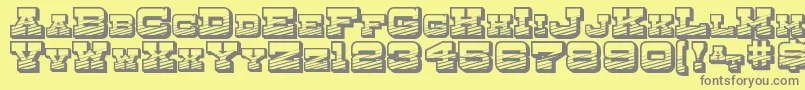 DryGoodsEmporiumSmcJl Font – Gray Fonts on Yellow Background