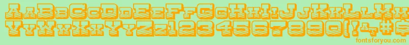 DryGoodsEmporiumSmcJl Font – Orange Fonts on Green Background