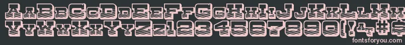 フォントDryGoodsEmporiumSmcJl – 黒い背景にピンクのフォント