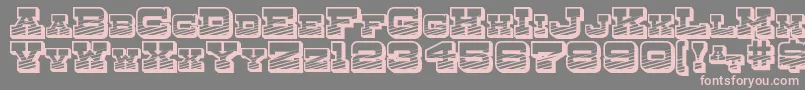 フォントDryGoodsEmporiumSmcJl – 灰色の背景にピンクのフォント
