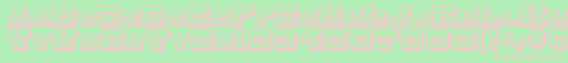 フォントDryGoodsEmporiumSmcJl – 緑の背景にピンクのフォント