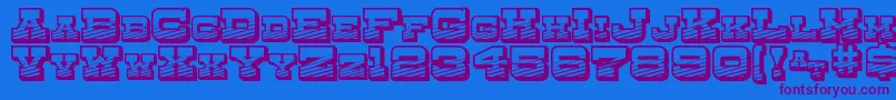 DryGoodsEmporiumSmcJl-Schriftart – Violette Schriften auf blauem Hintergrund