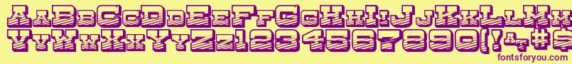 DryGoodsEmporiumSmcJl-Schriftart – Violette Schriften auf gelbem Hintergrund