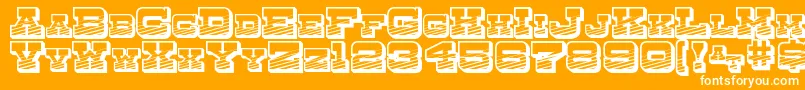フォントDryGoodsEmporiumSmcJl – オレンジの背景に白い文字