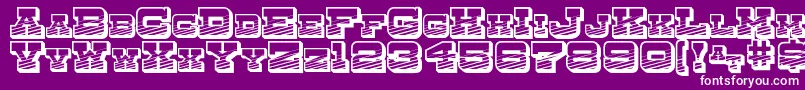 Fonte DryGoodsEmporiumSmcJl – fontes brancas em um fundo violeta