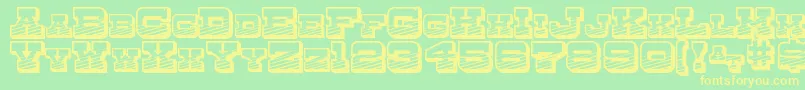 DryGoodsEmporiumSmcJl Font – Yellow Fonts on Green Background