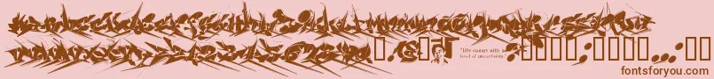 More about Chasezenjackulator Font Chasezenjackulator Font – Brown Fonts on Pink Background