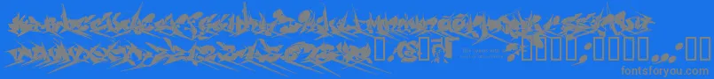 Шрифт Chasezenjackulator – серые шрифты на синем фоне