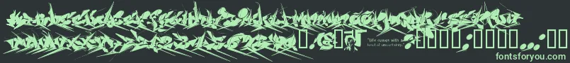 Chasezenjackulator Font – Green Fonts on Black Background