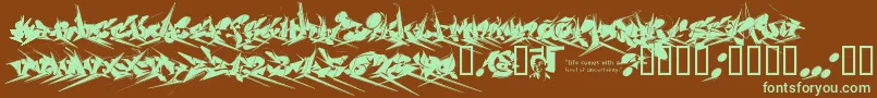 fuente Chasezenjackulator – Fuentes Verdes Sobre Fondo Marrón