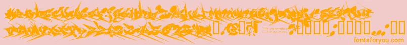 Chasezenjackulator Font – Orange Fonts on Pink Background