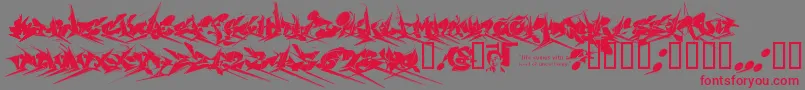 Chasezenjackulator Font – Red Fonts on Gray Background