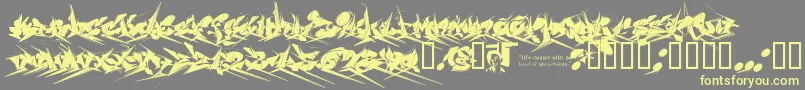 Chasezenjackulator Font – Yellow Fonts on Gray Background