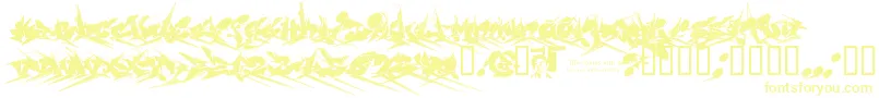 フォントChasezenjackulator – 黄色のフォント