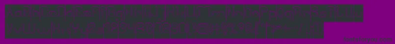 ClubGolfHollowInverse-fontti – mustat fontit violetilla taustalla