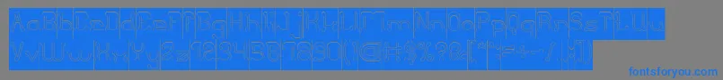 ClubGolfHollowInverse Font – Blue Fonts on Gray Background