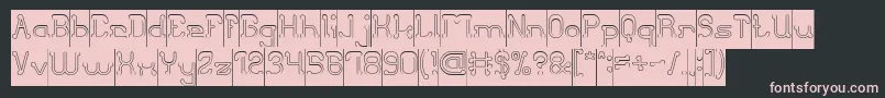 ClubGolfHollowInverse Font – Pink Fonts on Black Background