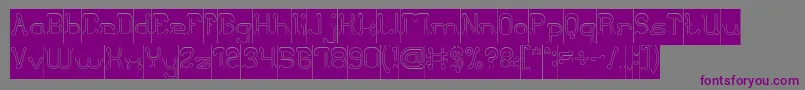 ClubGolfHollowInverse Font – Purple Fonts on Gray Background