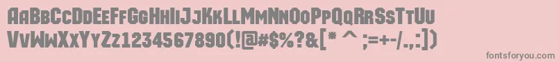 Police AMachinaortocapsBold – polices grises sur fond rose