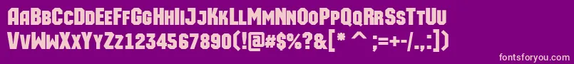 AMachinaortocapsBold Font – Pink Fonts on Purple Background