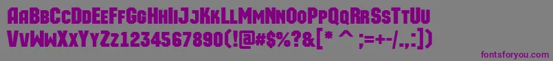 AMachinaortocapsBold Font – Purple Fonts on Gray Background