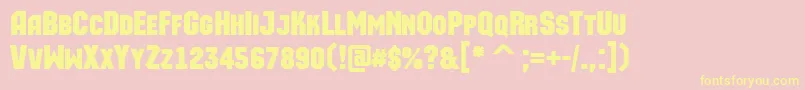 AMachinaortocapsBold Font – Yellow Fonts on Pink Background