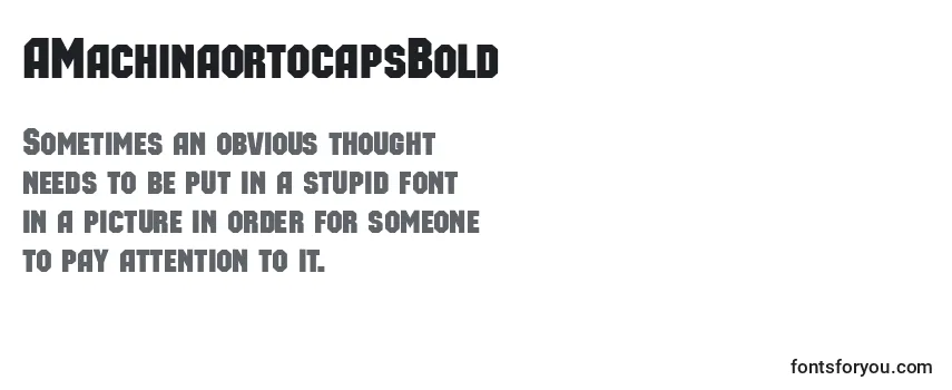 Review of the AMachinaortocapsBold Font