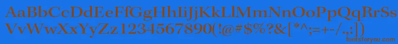 KeplerstdMediumextsubh Font – Brown Fonts on Blue Background