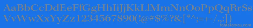 KeplerstdMediumextsubh Font – Gray Fonts on Blue Background